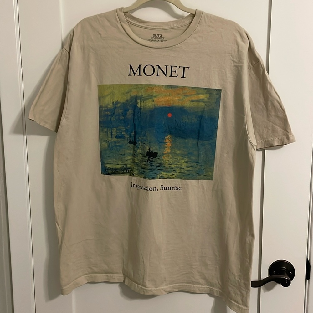 Monet Impression Sunrise T-Shirt | Tan color shirt